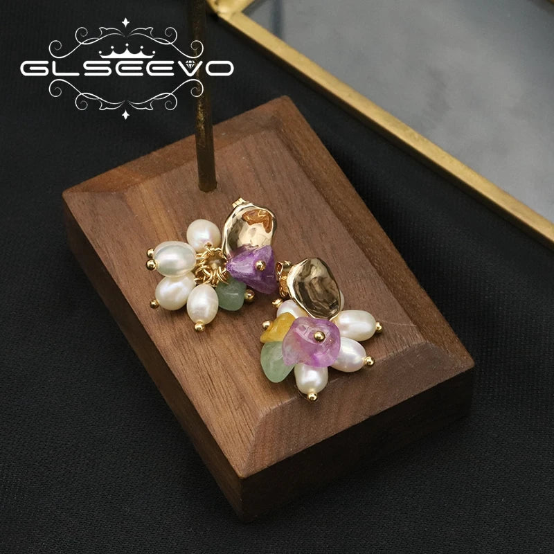 Original Design Colorful Crystal Deads Earrings Korean Fashion Style Cute Woman Eardrop Exquisite Charms Banquet Jewelry
