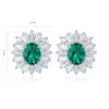 Gemfiori Anster High Quality S925 Lab Grown Emerald Earring Stud Dainty Gemstone Stud Earrings for Women Daily Wear Gift