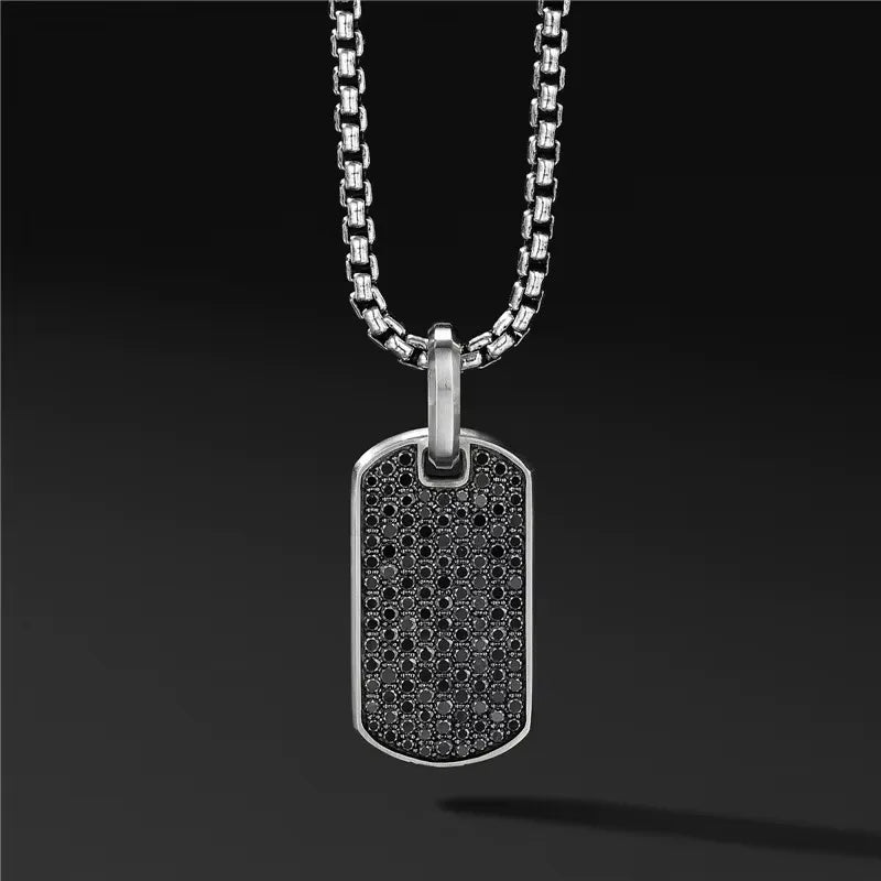 REBEL Simple Stainless Steel Hip Hop Pendant for Men Women Fashion Jewelry with Chains Necklace for Europe United States