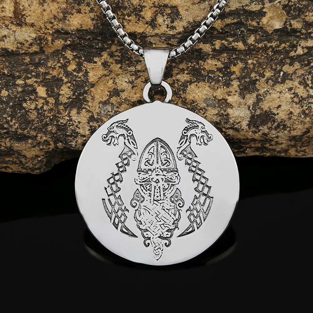 REBEL VIKING Pirate Ship Pendant – Stainless Steel Silver