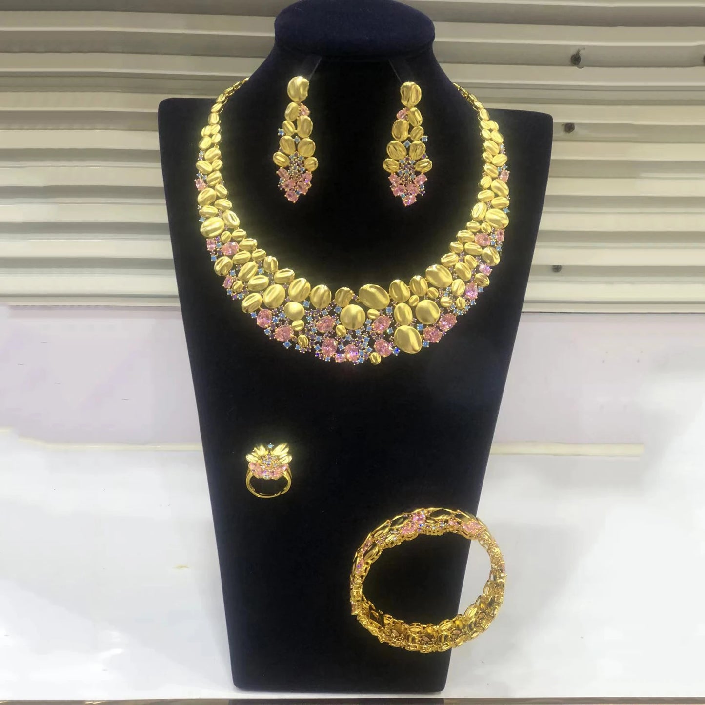 Zhuerrui American Diamond Jewelry Sets Luxury Cubic Zirconia Jewelry Set Wedding Party Fine Woman Jewelry Set HZ220505201