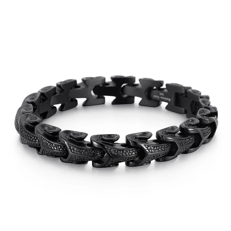 KALEN Punk Bigiotteria in Stainless Steel Bracciali Uomo Acciaio Inox Man Moda Bracciali
