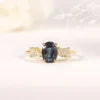 ArtistA Abiding Custom Various Designs Gold Plated 925 Silver Multishape Lab Grown Alexandrite Wedding Engagement Rings for Women