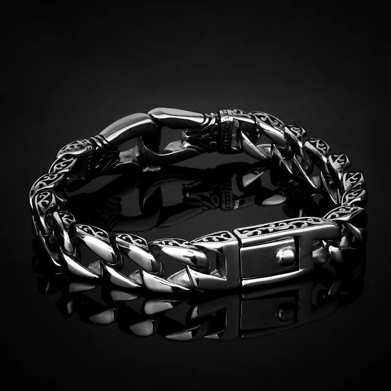 KALEN Stainless Retro Vintage Bracelet Men En Acier Inoxydable Bracelets Acier Inoxydable