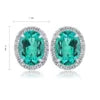 Gemfiori Anster High Quality S925 Lab Grown Emerald Earring Stud Dainty Gemstone Stud Earrings for Women Daily Wear Gift
