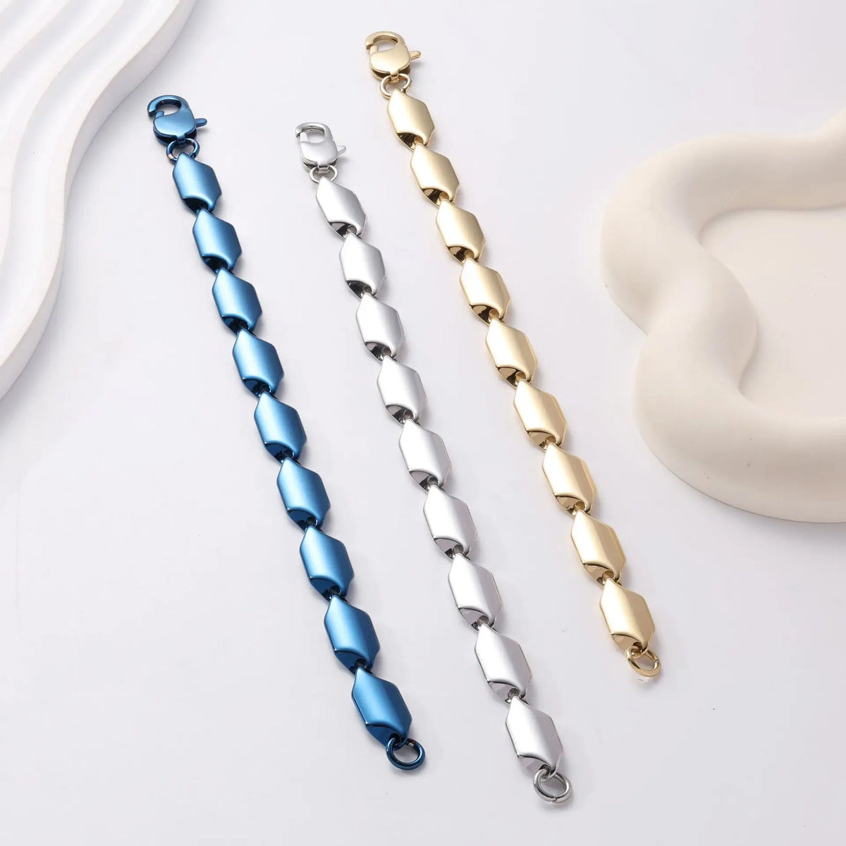 REBEL RTS Fashion Jewelry Gift High Polished PVD Plating Water Resistance Colorfast Stainless Steel Bracelet Classic Chain Bracelet