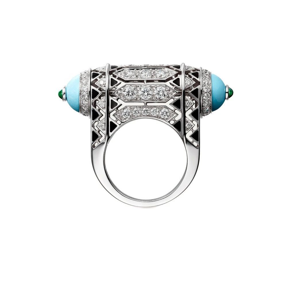 MuShan Jewelry Factory S925 Sterling Silver Ring Electroplated Gold High Carbon Diamond Blue Pine Ring Cross Border Jewelry