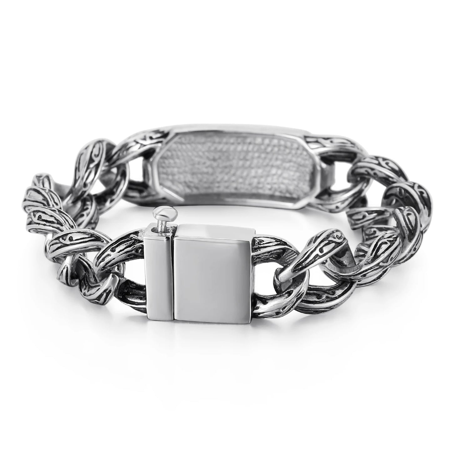 KALEN Fashionable Retro Cross  Stainless Steel Bracelet Man