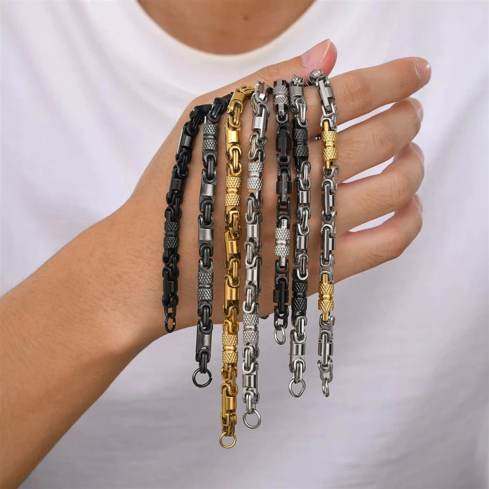 REBEL Vintage Byzantine Stainless Steel Bracelet