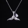ArtistA Abiding Simple Vintage Faceted Pear Oval Rainbow Blue Moonstone Pendant Necklace 925 Silver Women Jewelry Necklace