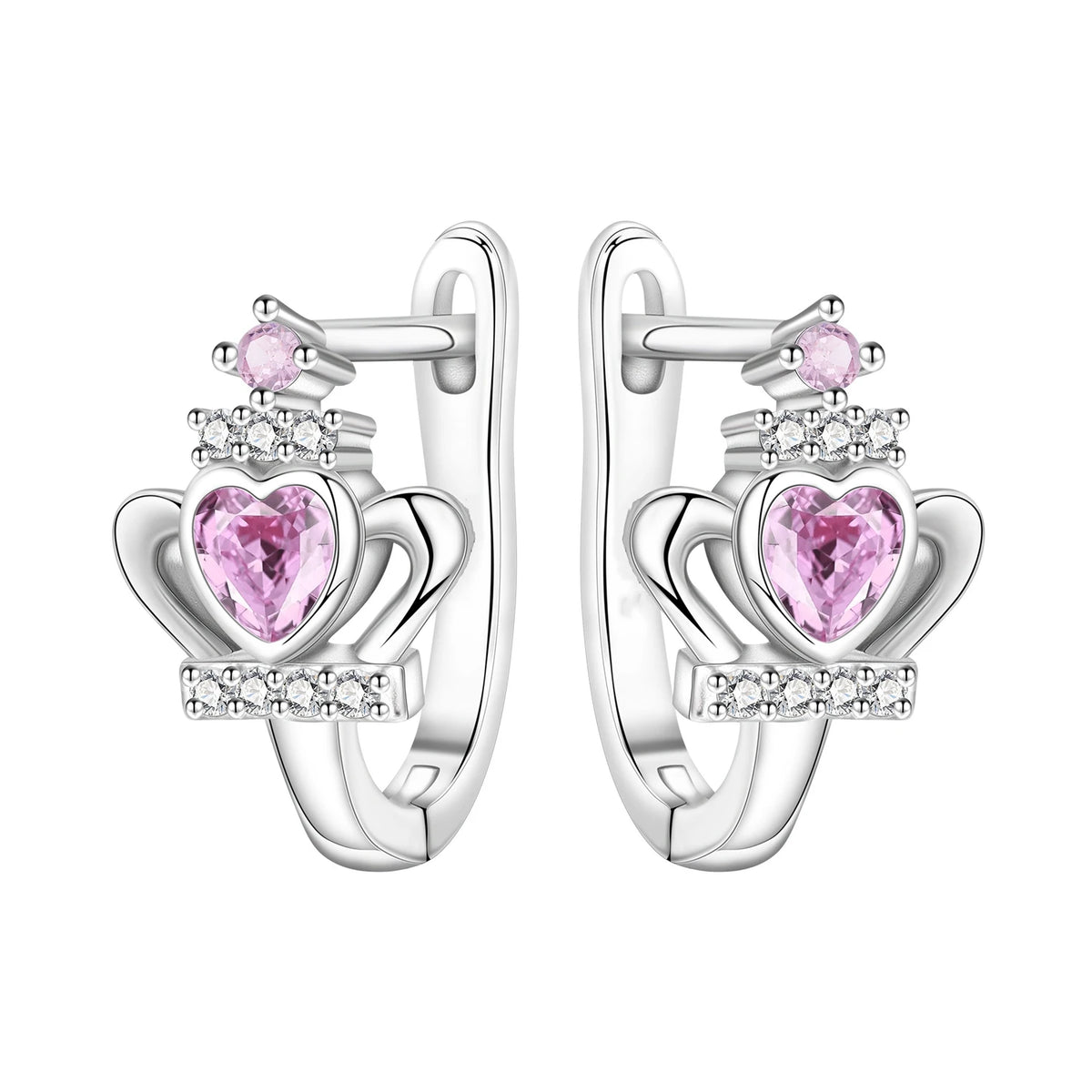 S&S Zircon Drop & Hoop Earrings | Snowflake, Feather & Clover | S&S