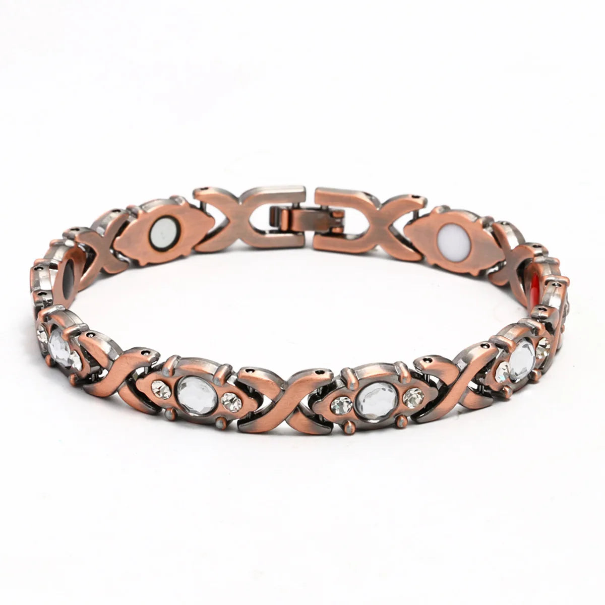 European and American fashion detachable energy magnet bracelet with diamond-encrusted and adjustable ladies bracelet