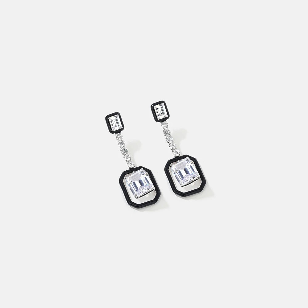 MUSHAN Jewelry Factory Pure Silver Stud Earrings With Gold Plating and High Carbon Diamonds Inlaid Are Cross Border Bestsellers