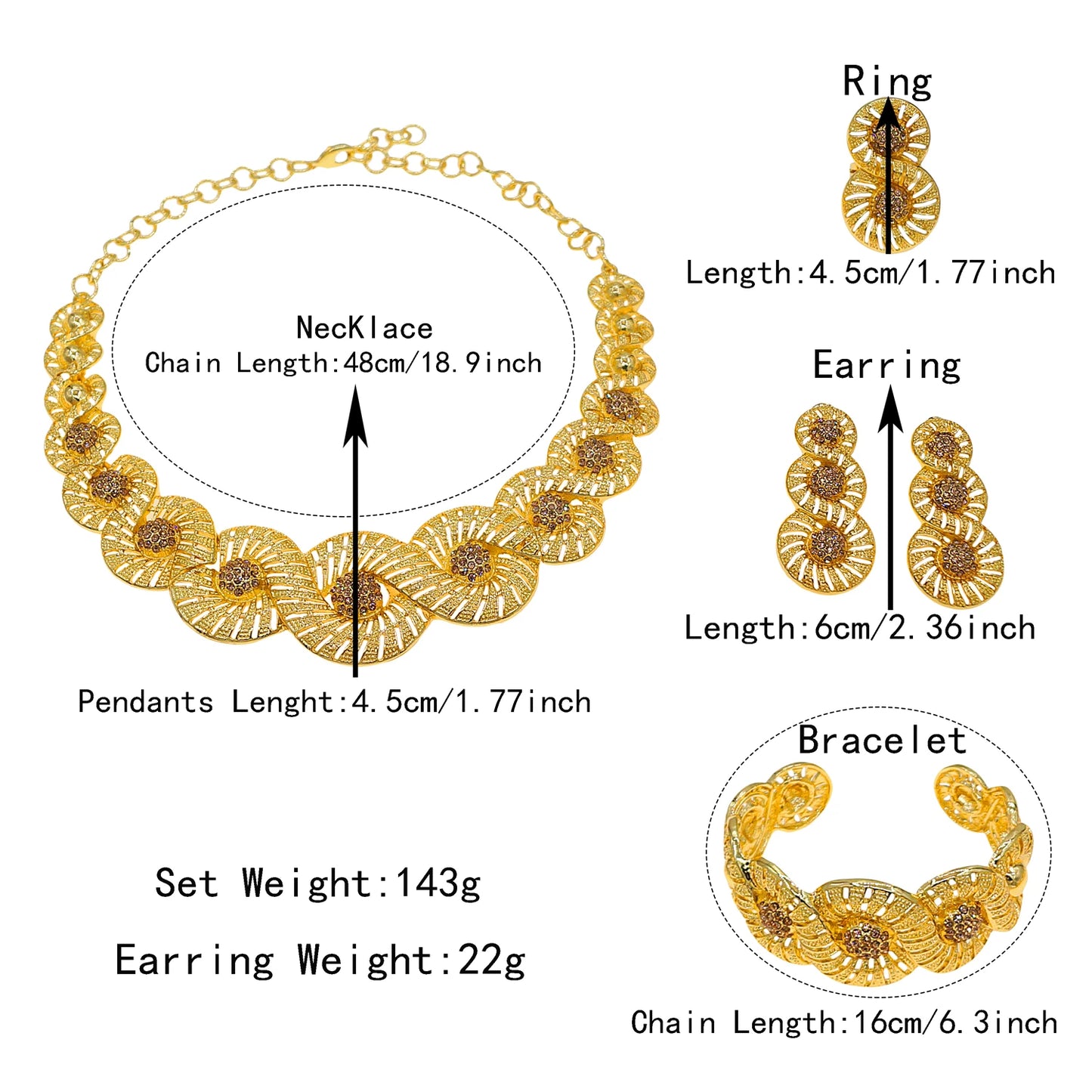 Zhuerrui Italiano Gold Designs Women Jewellery Set Party Fine Costume Jewelry Set Luxury Big Necklace Jewellery Sets I005520