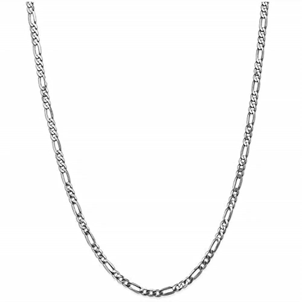 BiG-BOSS Custom Size 2mm 3mm 4mm Stainless Steel Figaro Curb Rope Link Chain Necklaces for Men Women