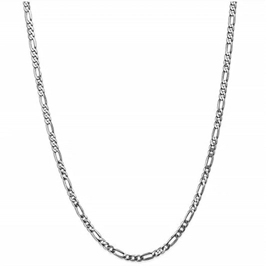 NEWLiFE BiG-BOSS 2mm/3mm/4mm Figaro Rhinestone Necklace in Stainless Steel for Men & Women | Designer Hip-Hop Jewellery