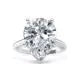 MuShan Jewelry Factory New 4.5ct High Carbon Diamond Ring in 925 Silver From Europe and America Pink Teardrop Shaped 10*14