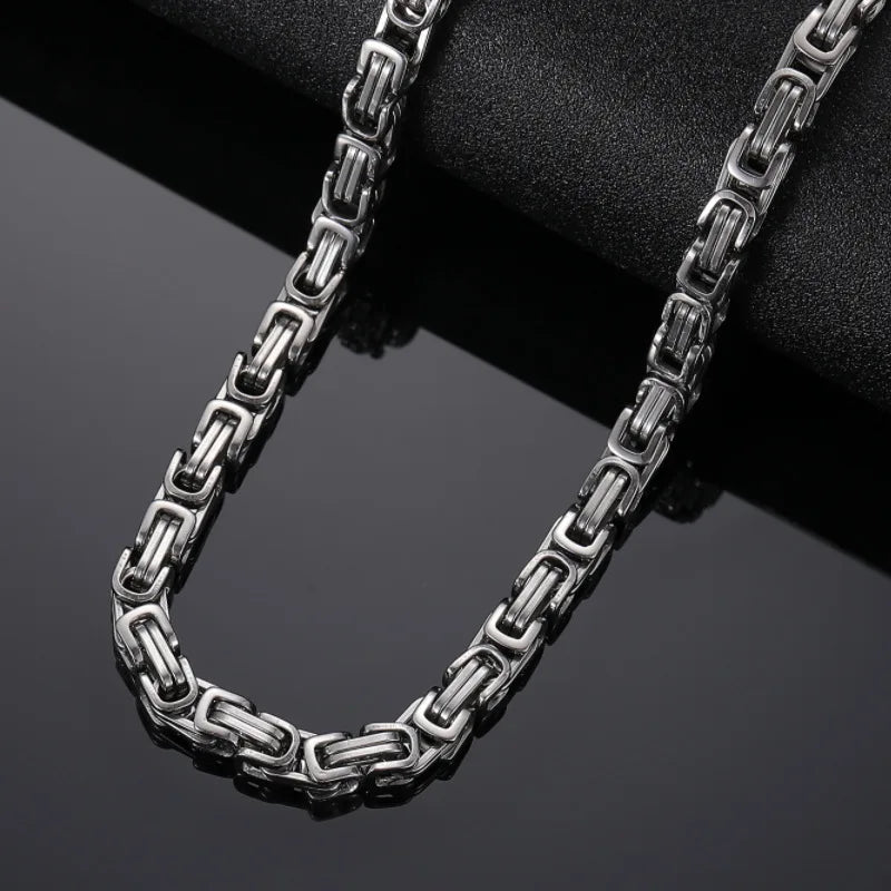 NEWLiFE VIKING Zircon Chain Necklace in Stainless Steel for Men | Designer Jewellery for women & MEN