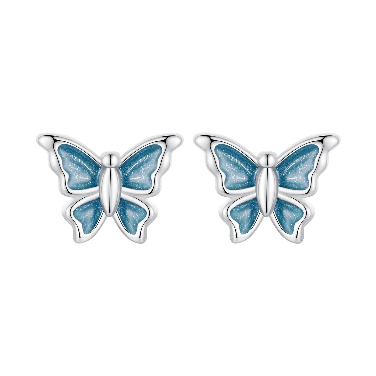 S&S 925 Silver Zircon Charm Earrings – Heart, Star, Butterfly & More – Platinum Plated – Collection