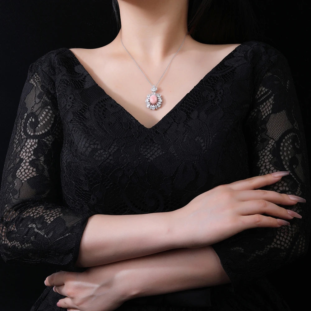 MUSHAN Jewelry Factory S925 Sterling Silver Necklace High End Women Jewelry With Electroplated Gold and High Carbon Diamond