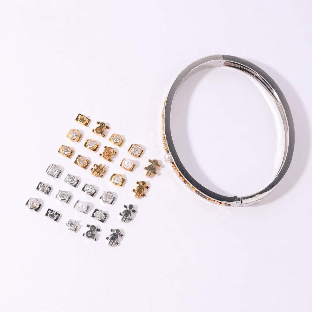 S&S DIY Custom Charm Bangle — Gold, Silver, Rose Gold & Black | S&S Collection
