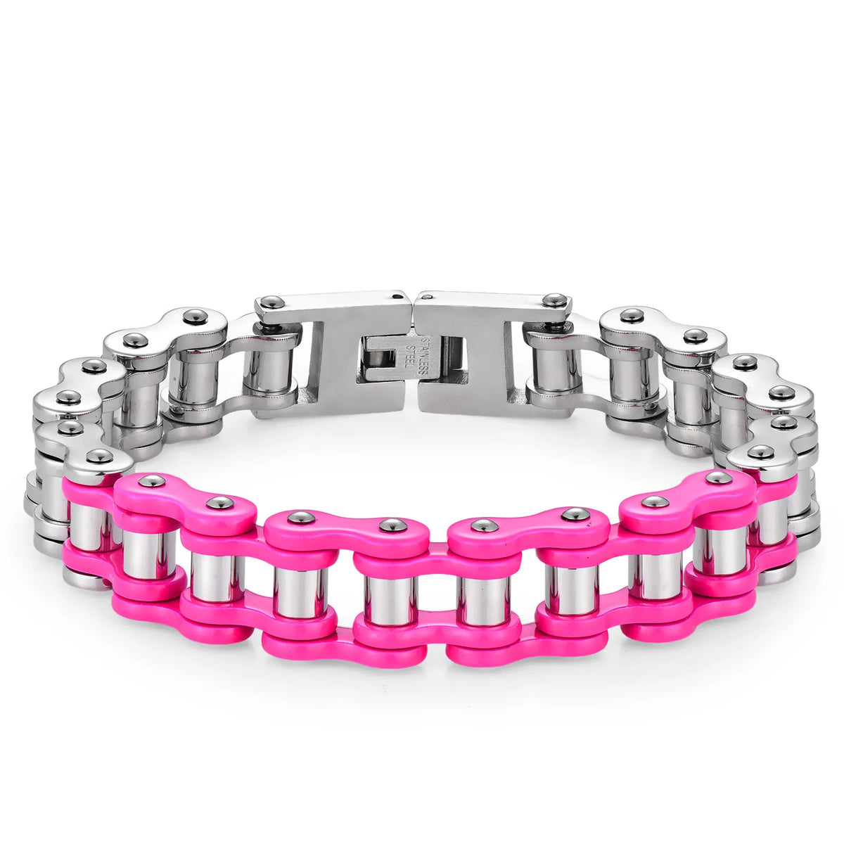 REBEL Stainless Steel Waterproof Anti Non Tarnish Personalized Hip Hop Fine Fashion Jewelry Punk Men's Biker Chain Bracelet