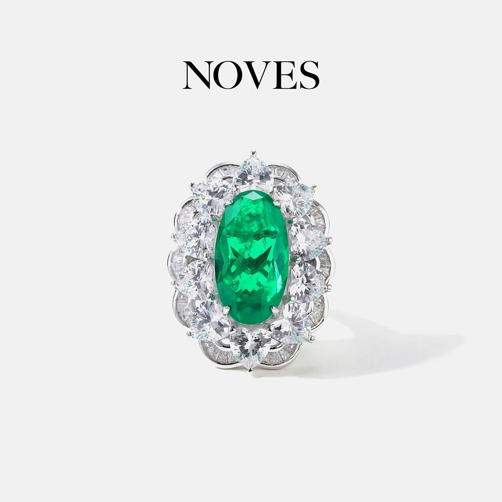 MuShan Jewelry Factory Grandmother Green 925 Sterling Silver Ring Is Cross Border Bestseller With High End Design