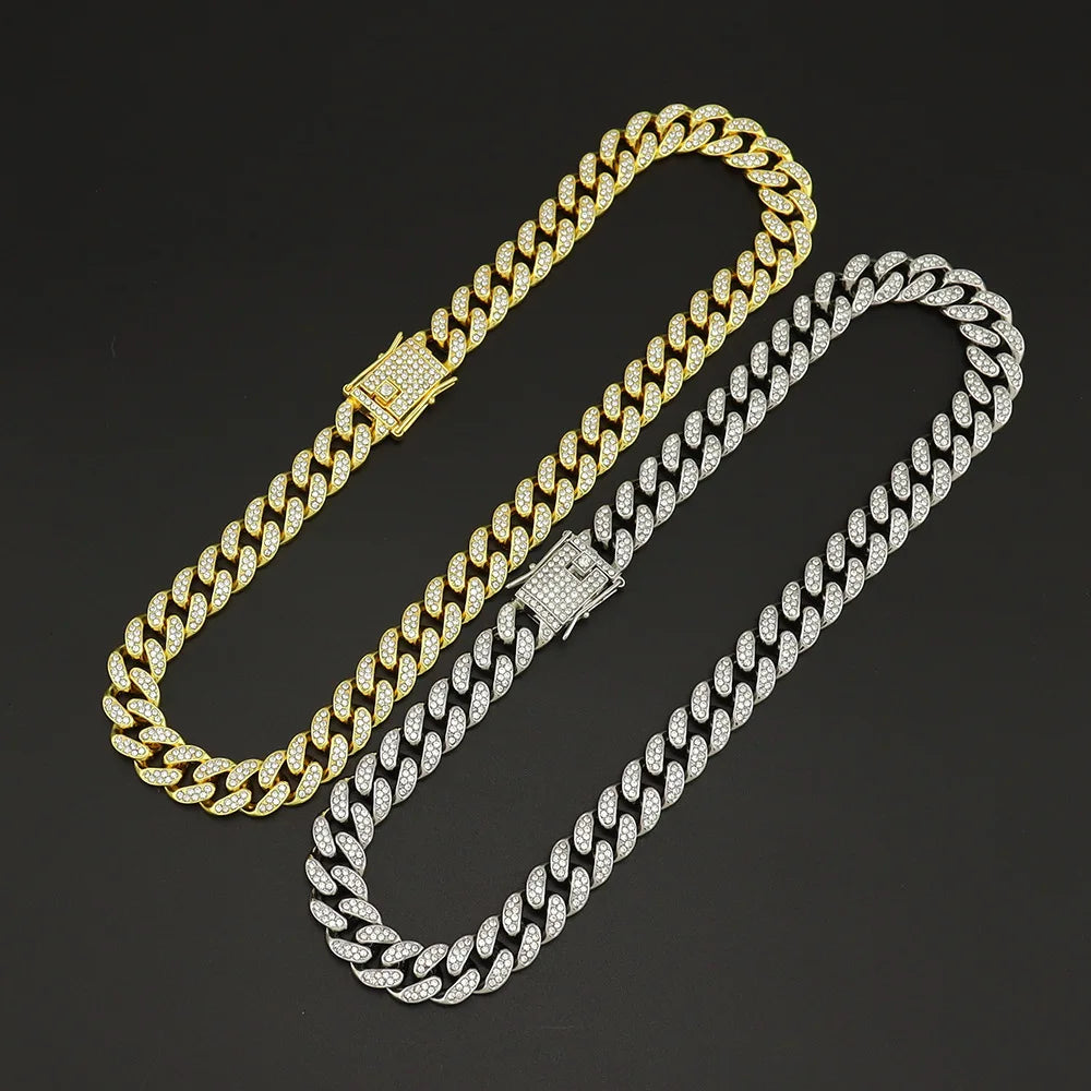 BiG-BOSS Durable Fashion Jewelry Hip Hop 18k Gold Plated Men Women Cuban Link Chain Choker Necklace
