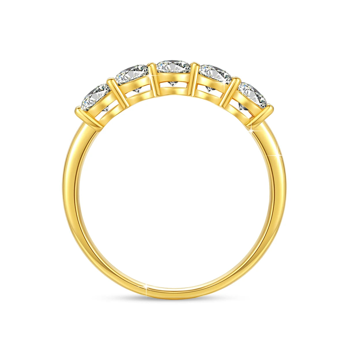 Gioiellieri High Quality Fashion Women Luxury Fine Jewelry 3MM*5 Moissanite Rings 14k Gold Engagement Wedding Ring Gift