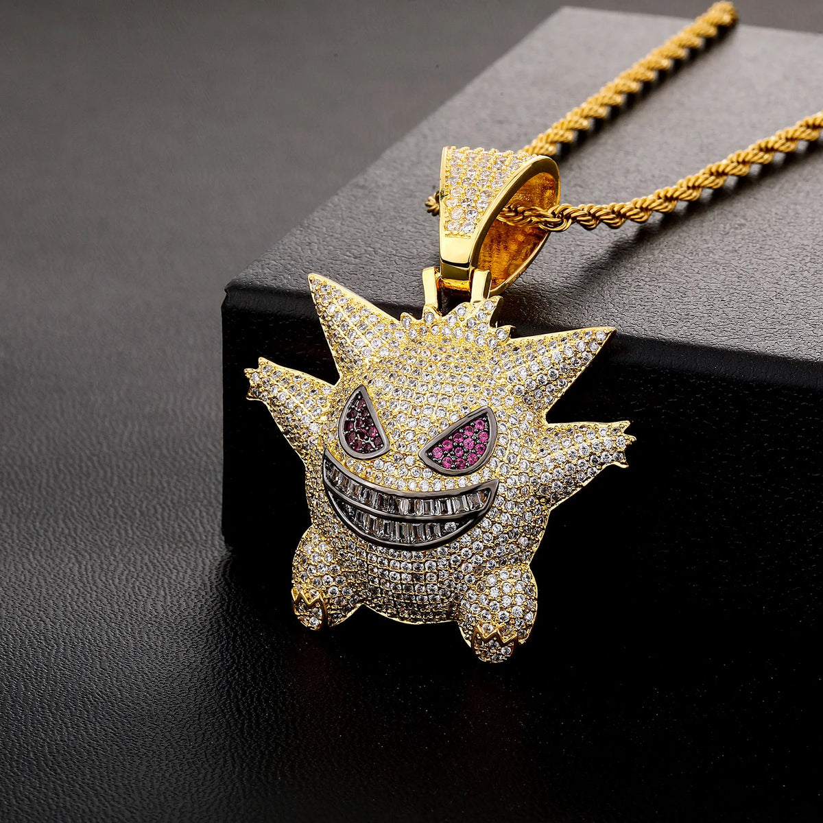 Custom Made Iced Out Chain Pendant Personalized Initial Letter Necklace 14k 18k Gold Plated Copper Hip Hop Charms Rapper Jewelry