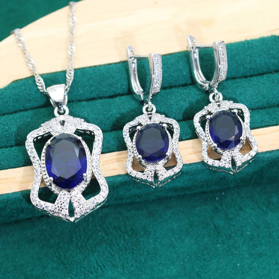 XOTICA Luxury 925 Sterling Silver Zirconia Jewelry Set Classic Amethyst for Wedding Party Birthday-Classic Wedding Bracelet Ring for