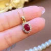 S&S Natural Ruby Classic Jewellery – 925 Sterling Silver – Gold Plated – Ring, Pendant, Earrings & Set – Collection