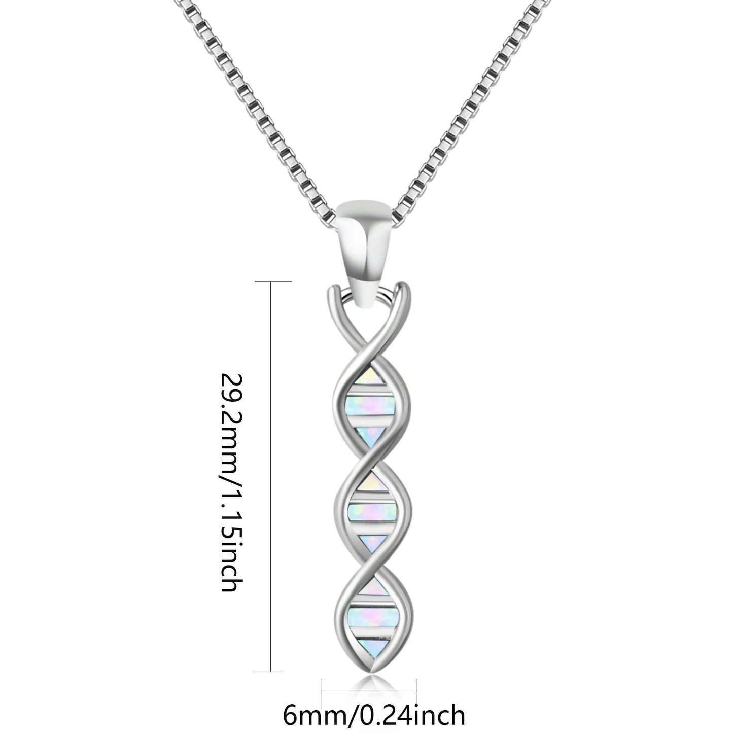 Aobao Christian Silver Plated Geometric Copper Opal Lariat Box Chain Gift Necklace