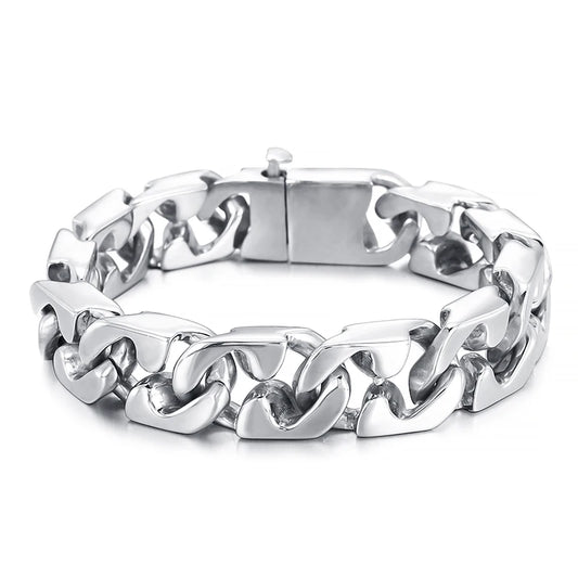 KALEN Casual Polished Stainless Steel Novel Style Links Bracelet for Man