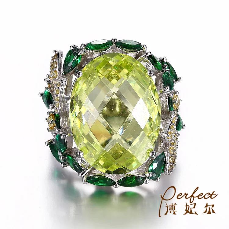 Coloured Zircon Gemstone 925 Sterling Silver Vintage Ring