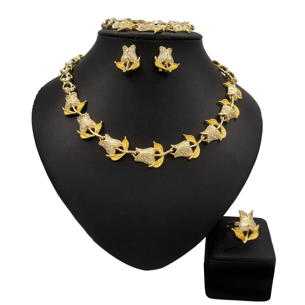 Zhuerrui Women Wedding Party Nigerian Jewellery Sets Bridal Luxury Jewelry Set Italian Silver Color Jewelry Sets  HA0040