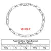 RINNTIN SB Finding Jewelry Men Cuban Link Chain Bracelet Custom Pulsera Men Hip Hop 925 Sterling Silver Chain Bracelet