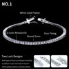ArtistA Hip Hop Solid 925 Sterling Silver Moissanite Jewelry Tennis Chain Link Bracelet in Stock