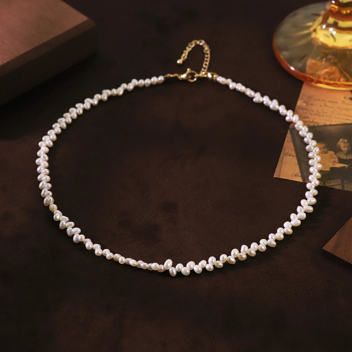 Natural Freshwater Pearl Necklace for Women Daily Office Wedding Bridesmaid Gift Dainty Necklace Korean Style Fashion Jewelry