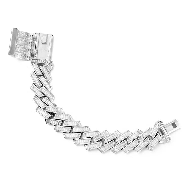 Fashion Jewelry Miami Cuban Iced Out Cuban Link Bangle Men's Women's Luxury Hiphop Wedding Gold Plated Brass