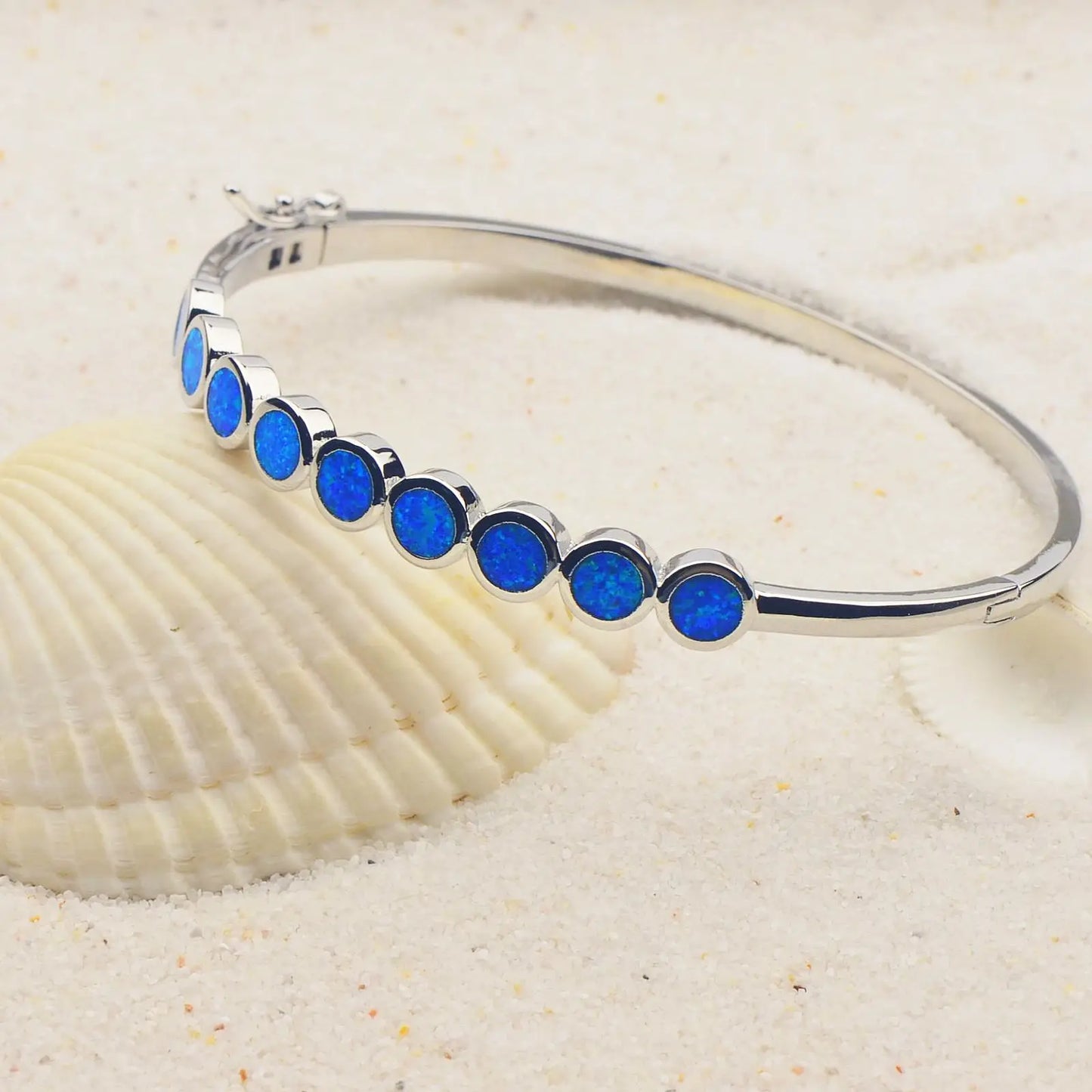 Modern Brass Minimalist Ocean Opal Ring-Hawaiian Design Bulk Jewelry Supplier