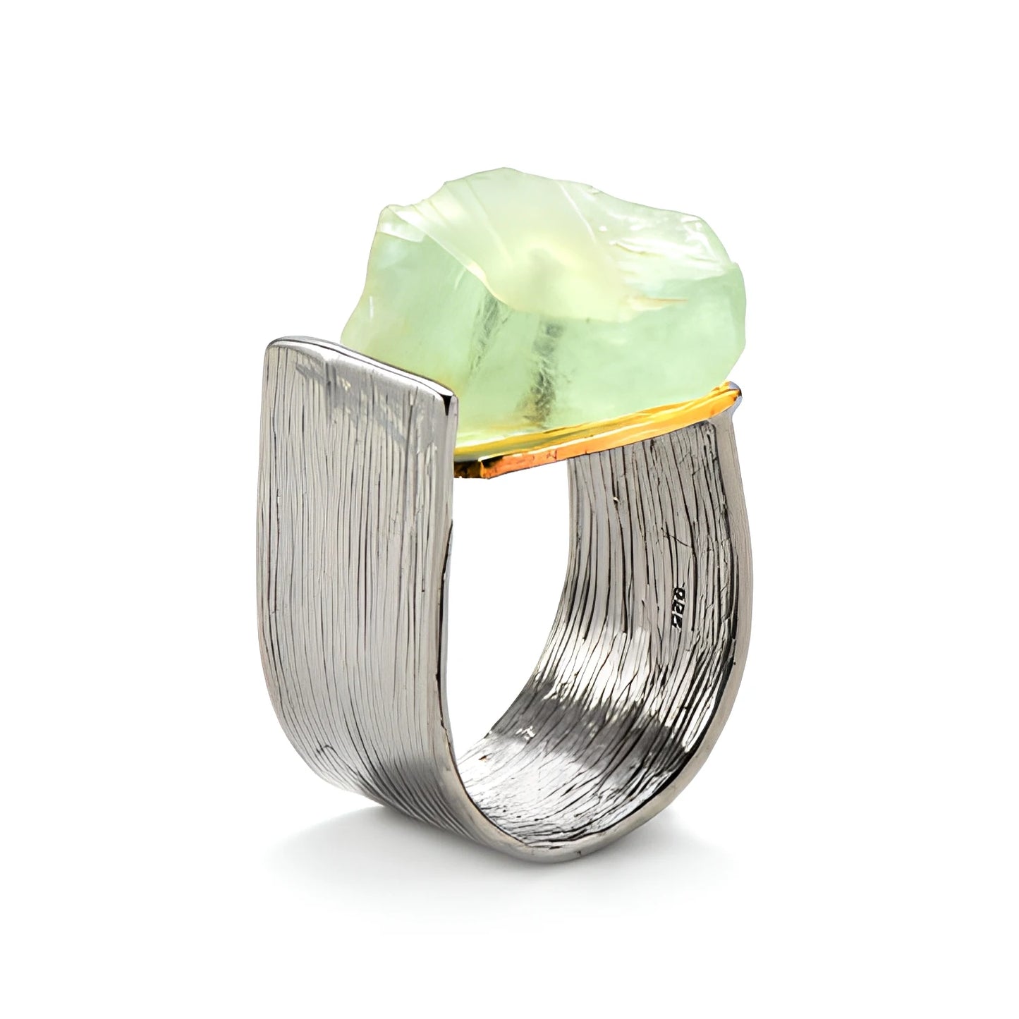 Fashionable Selling Custom Irregular Recycled Big Stone Rings