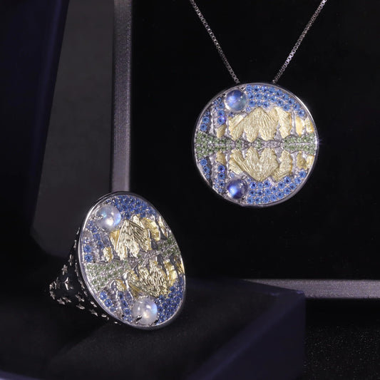 ArtistA Hazel View Pendant Necklace in 925 Sterling Silver