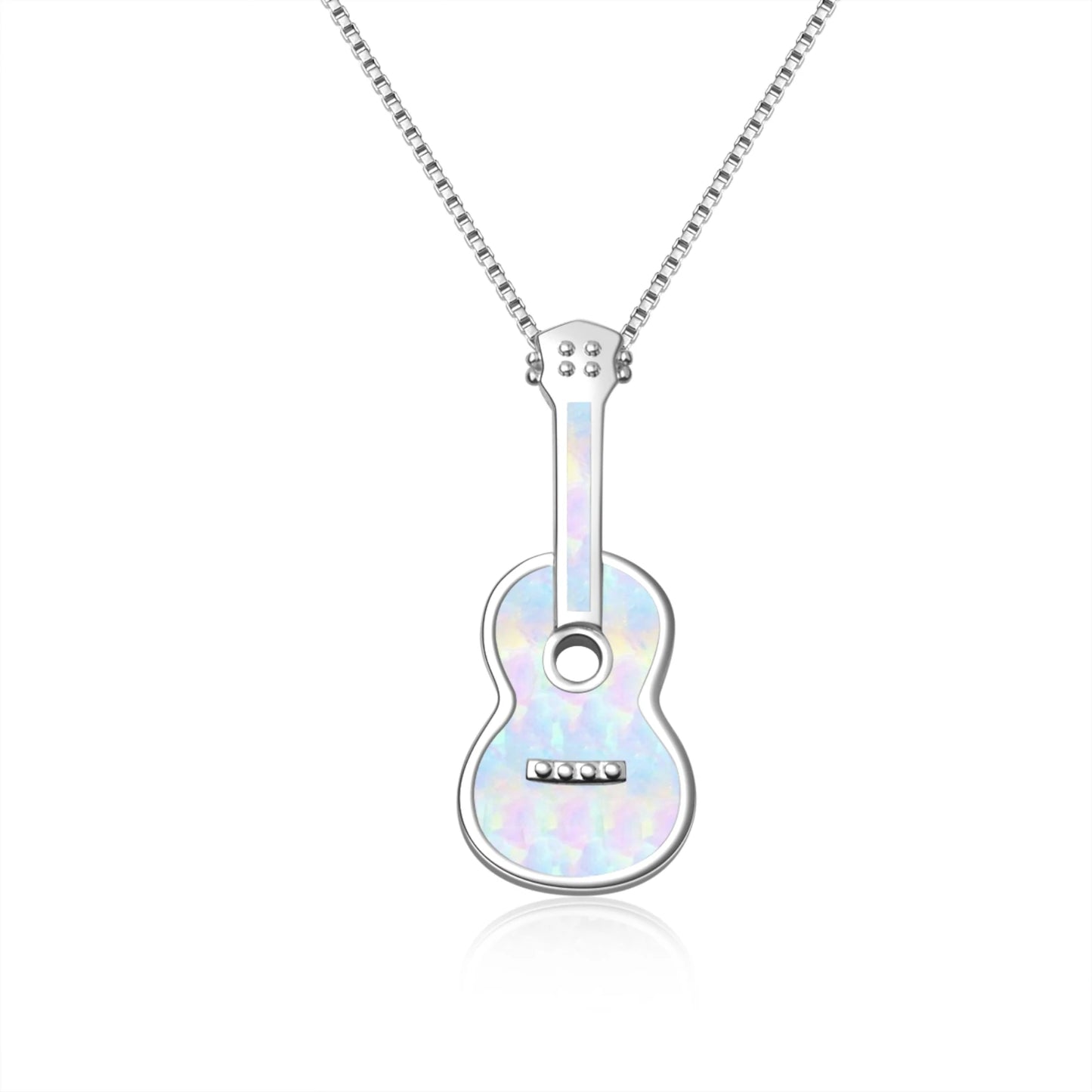 Aobao Wind Hawaii Beach Explosion Opal Guitar Pendant Necklace Cute Style Children's Wholesale Inlaid Charms