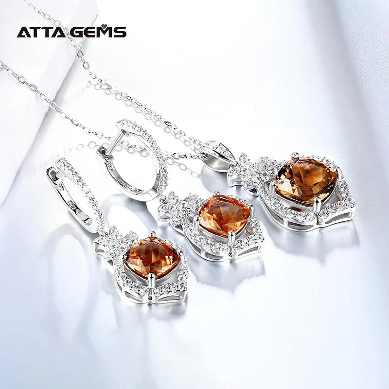 Sultanize Earrings Pendant Diaspore Gemstone for Women Girls Solid 925 Sterling Silver Zultanite Jewelry Sets Wedding Engagement