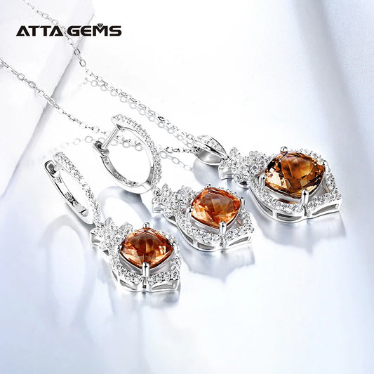 Sultanize Earrings Pendant Diaspore Gemstone for Women Girls Solid 925 Sterling Silver Zultanite Jewelry Sets Wedding Engagement