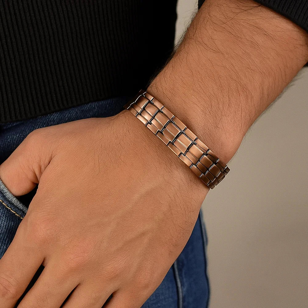 NewLife - Magnetic Geometric Pure Copper Chain Bracelet