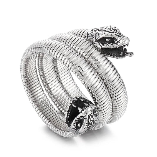 KALEN Vintage Elastic Stainless Steel Cuff Snake Bangle Bracelet for Men and Women