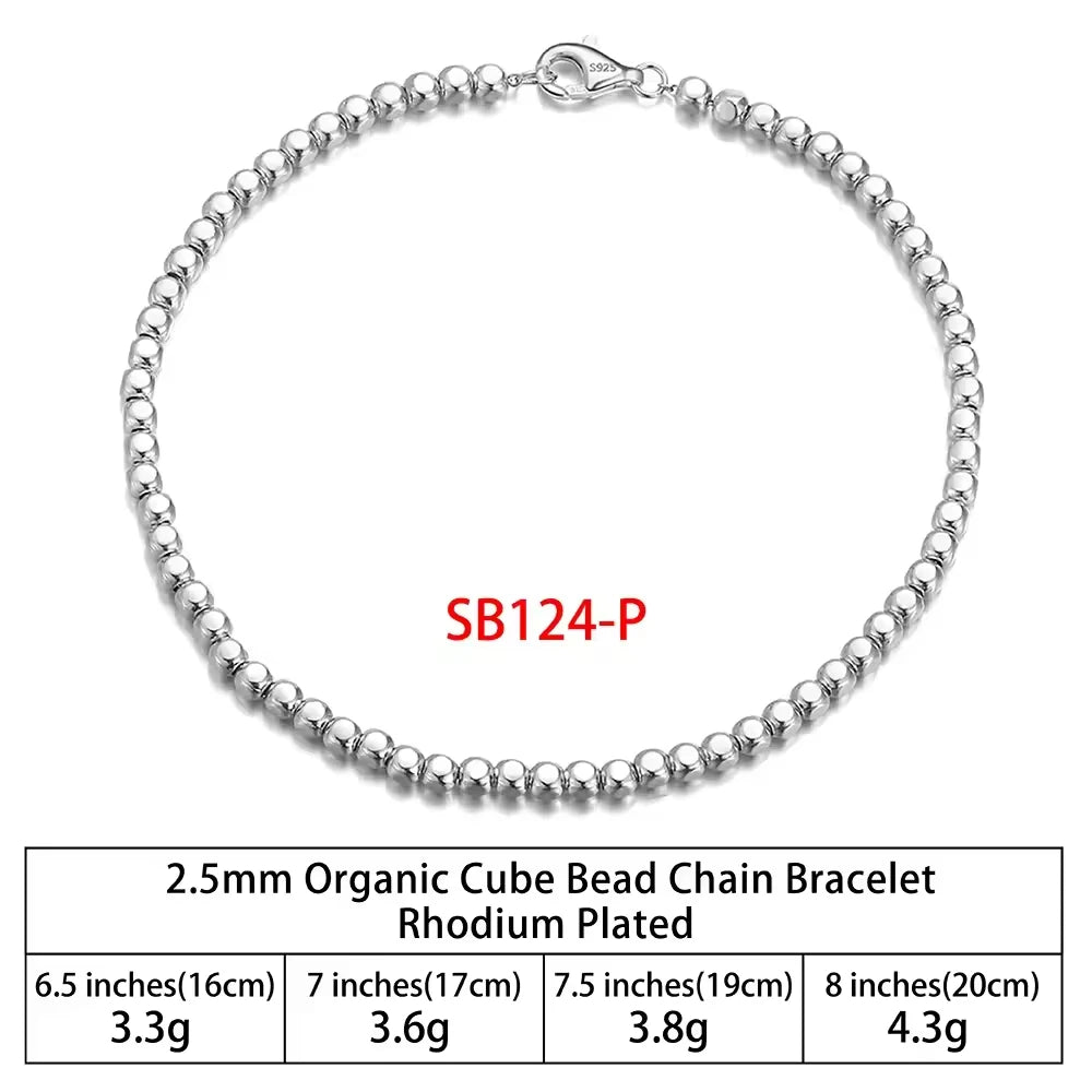 SB RINNTIN Fashion Jewelry Wholesale Men Cuban Link Chain Bracelet Custom Pulsera Hip Hop 925 Sterling Silver Chain Bracelet