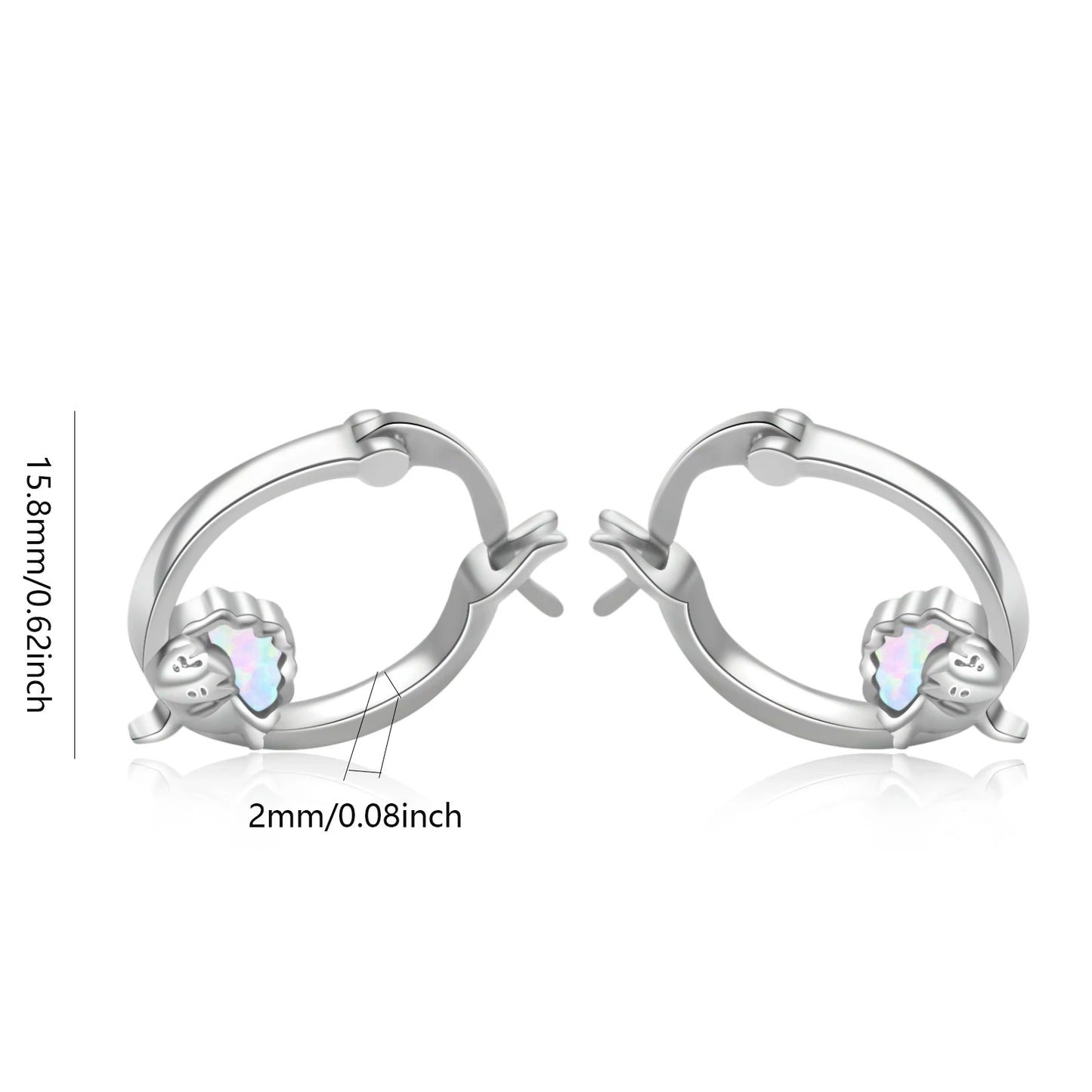 Aobao Women's Silver Plated Bohemian Geometric Stud Earrings
